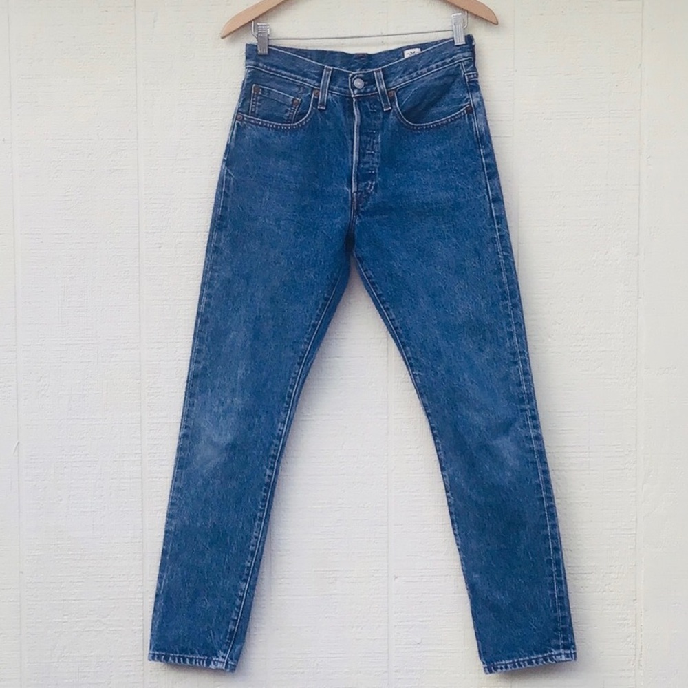 Levi's 501 S medium blue jeans 26x30
